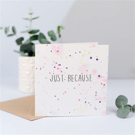 Just Because Greetings Card Ethicalmarket