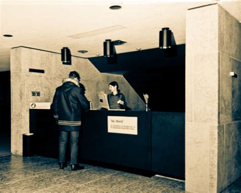 The front desk inside the WAG early 1970's. It has been updated and ...