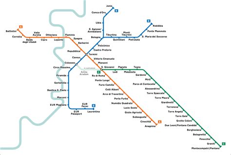 Rome Metro Subway Maps Worldwide Lines Route Schedules
