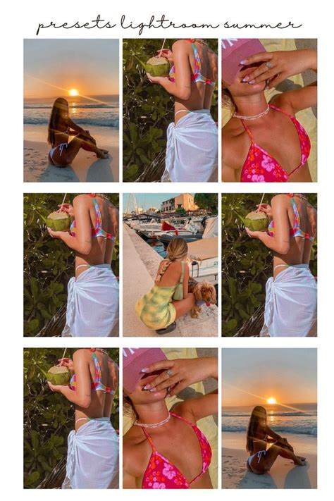 A Collage Of Photos Showing Different Women On The Beach