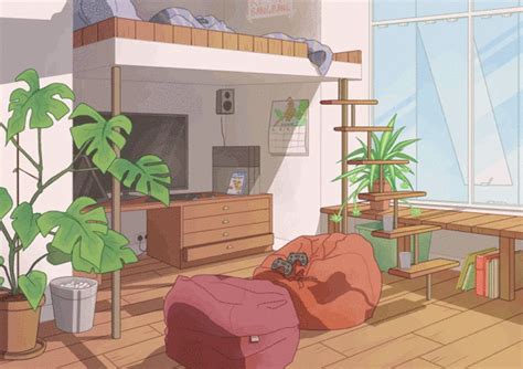 Cartoon Aesthetic Anime Living Room Background Furniture Ideas