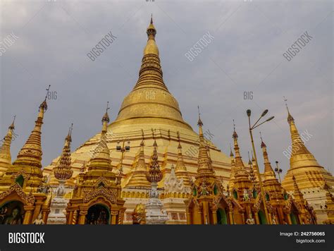 Golden Stupas Of Shwedagon Pagoda In Yangon Myanmar Shwedagon Is