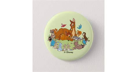 Forest Animals Greeting Prince Bambi Button Zazzle