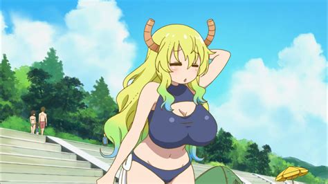 Lucoas Other Beach Outfit Miss Kobayashis Dragon Maid Know Your Meme