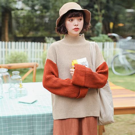 Korea Pullover Women Sweaters Harajuku 2017 Autumn Oversize Winter