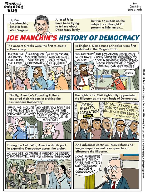 Cartoon Joe Manchin S History Of Democracy