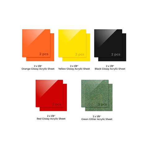 Xtool Select 3mm Acrylic Sheets Trial Kit 10pcs