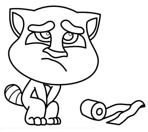 Funny Talking Tom Coloring Page Free Printable Coloring Pages For Kids