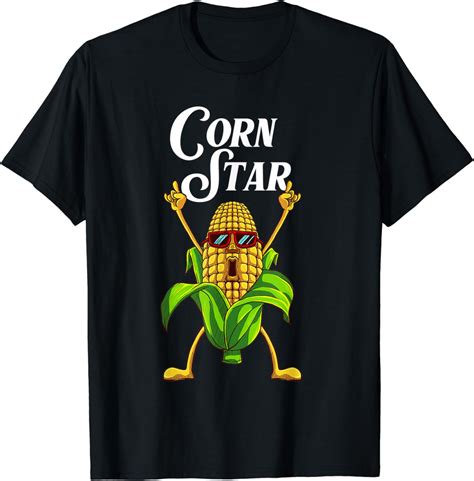 Funny Corn Star T For Men Women Cool Farm Foodie Joke T Shirt Clothing Shoes