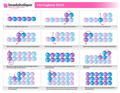 Herringbone Stitch Bead Weaving Patterns — Beadaholique
