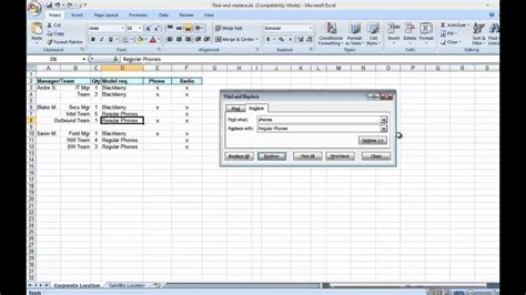 Find And Replace In Excel Youtube