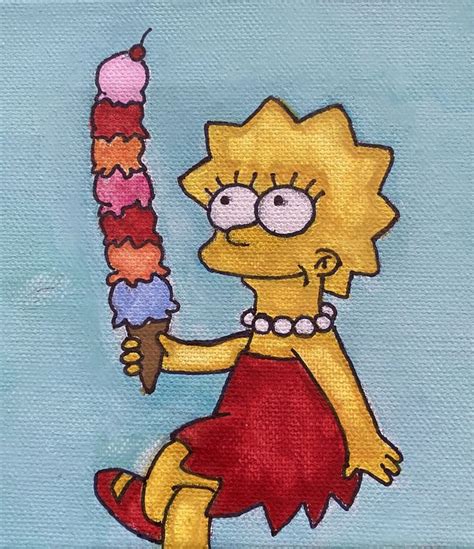 Lisa Simpson Painting Painting Simpsons Art Cartoonpainting