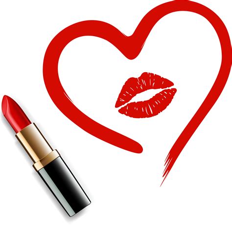Lipstick and heart - 7 Eps, Svg heart, Bundle Svg heart, CutFiles heart, Png heart, TSHIRT heart 