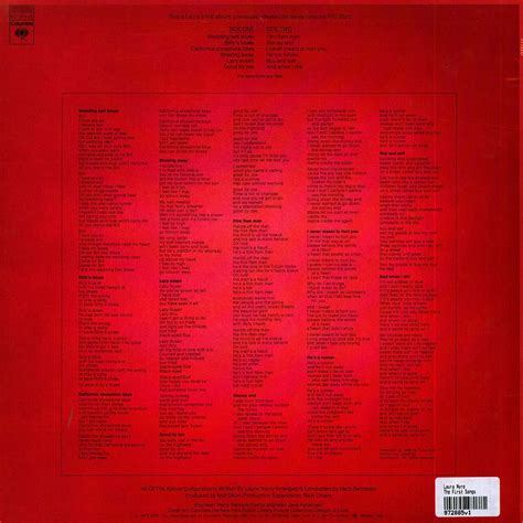 Laura Nyro The First Songs Vinyl Lp 1973 Us Reissue Hhv