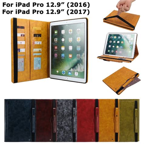 Leather Case Cover For Ipad Pro 129 2017 2016 Smart Cover Back