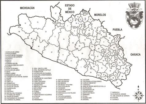 Copiadera Mapa De Guerrero Con Municipios Y Nombres