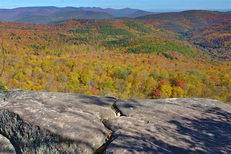 Classic Autumn View From The Giant Ledge Hike In The Catskills Ny