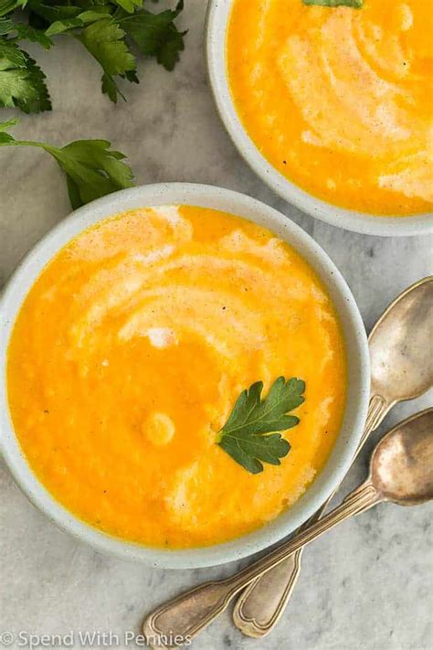Creamy Carrot Soup Recipe Spend With Pennies