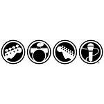 Rock Band Guitar Icons Drums Vector Drum
