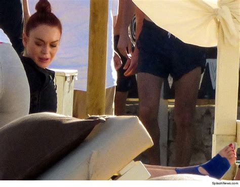 Lindsay Lohan Injures Foot While Beach Club Reality Show Shoots TMZ