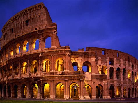 Historical Building In Italy The Colosseum Rome Italy Famous