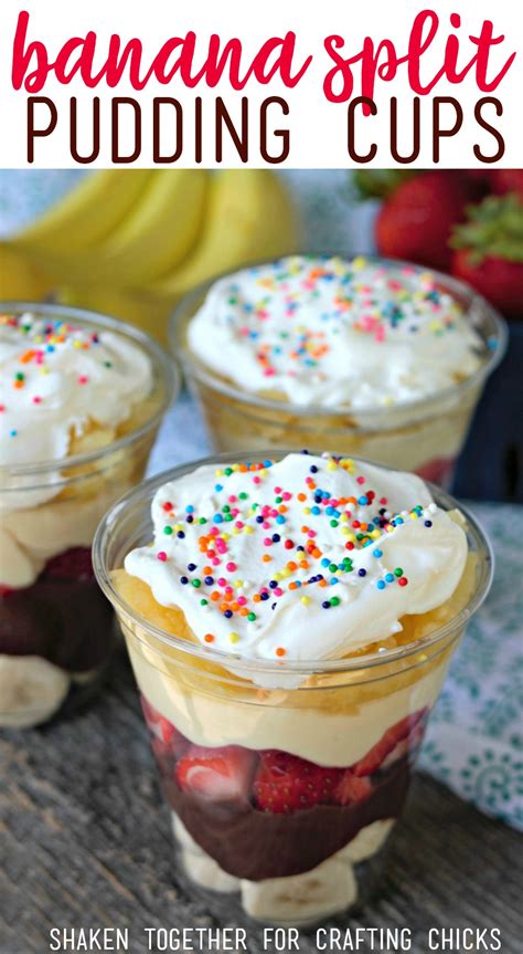 Banana Split Pudding Cups An Easy No Bake Dessert For Kids