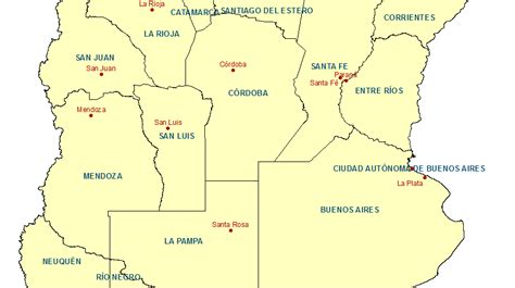 Mapas De Las Provincias De Argentina Y Sus Capitales