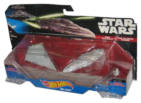 Star Wars Hot Wheels Star Destroyer Vs Mon Calamari Cruiser Starship Toy Pack