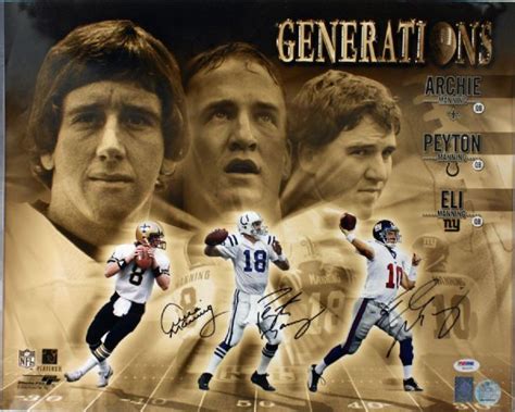 Lot Detail The Mannings Peyton Eli And Archie Signed 16 X 20 Color