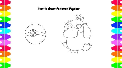 Pokemon Psyduck L How To Draw Easy Tutorial Pokemon Psyduck Toddler For