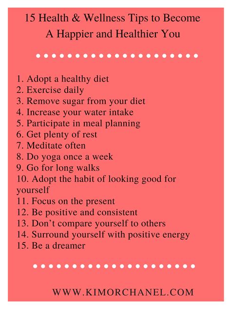 15 Health & Wellness Tips to Become A Happier and ...