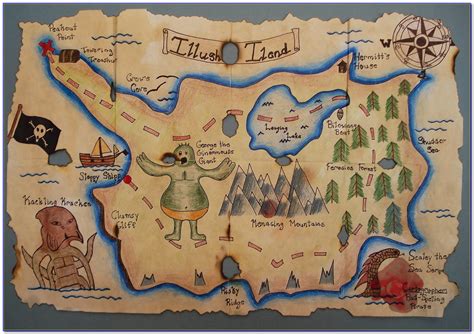 Jake And The Neverland Pirates Printable Treasure Map Maps Resume