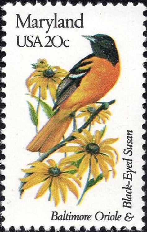 Maybe you would like to learn more about one of these? FIVE 20c MARYLAND State Bird and Flower stamps Vintage ...