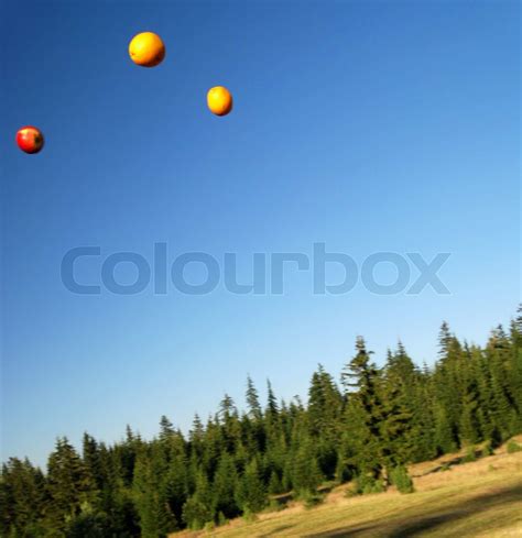 Falling Fruits Stock Image Colourbox