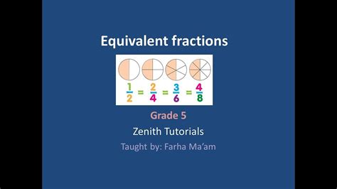 Assess fifth grade fraction concepts, including equivalent fractions, adding with unlike denominators, improper fractions, and mixed numbers. What are equivalent fractions? Grade 5 - YouTube