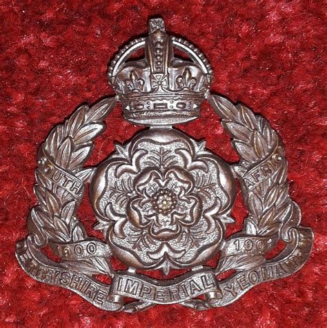 Derbyshire Imperial Yeomanry Bronzed Cap Badge Army Badge Army Hat