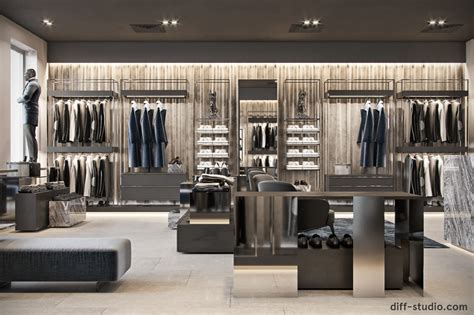 Mens Clothing Store In Kiev On Behance Retail Interior Design