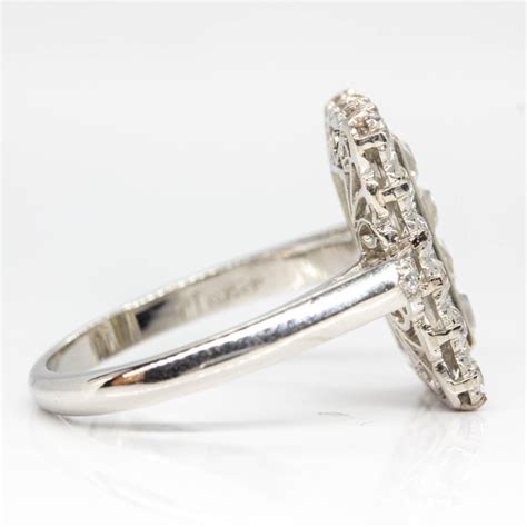 Estate Platinum French Cut Diamonds Ring At 1stdibs