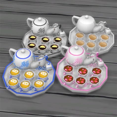 Chinoiserie Tea Set Sims 4 Mods