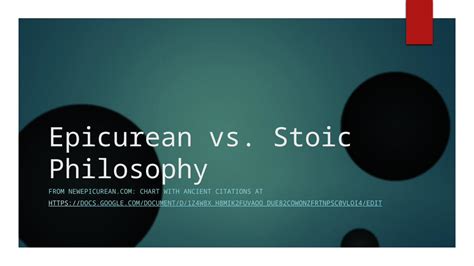 Pptx Epicurean Vs Stoic Philosophy From Newepicureancom Chart With