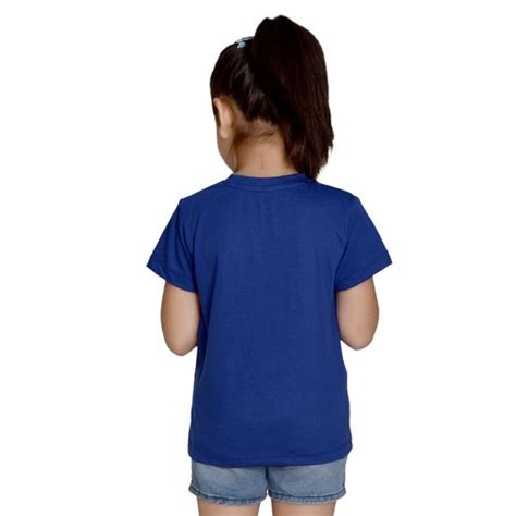 Nusyl Girls Royal Blue Solid Color Tshirt Jiomart