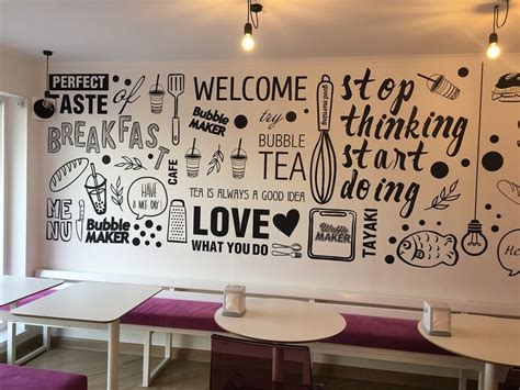 Wall In Cafe On Behance Cafe Wall Art Cafe Interior Design Cafe Wall