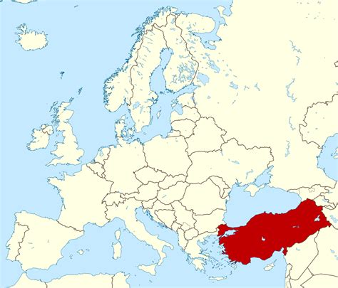 Detallado mapa de localización de Turquía en Europa Turquía Asia