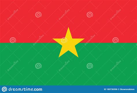 Burkina Faso Flag Vector Graphic Rectangle Burkinabe Flag Illustration