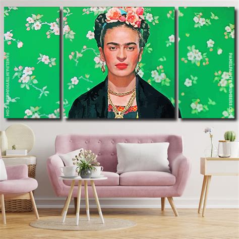 Frida Kahlo 3 Panels Paint By Number Panel Paint By Numbers