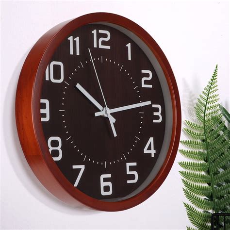 Rdeghly Simple Silent Solid Wood Wall Big Watch Hanging Clock Home