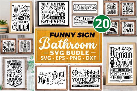 Funny Bathroom Sign Svg Bundle Svgs Design Bundles Funny Sexiz Pix