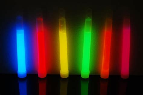 Directglow 6 Count Assorted Jumbo 6 Inch Glow Sticks 12 Hour Glow