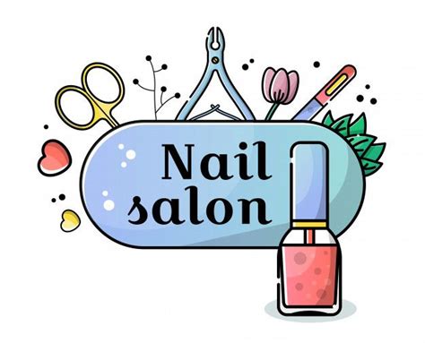 Vector Flat Banner For Nail Salon Background Nail Drawing Nail Art