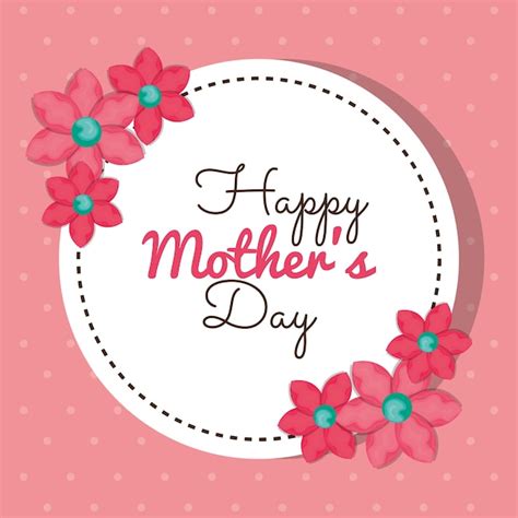 Premium Vector Happy Mothers Day Card Vector Illustration Design